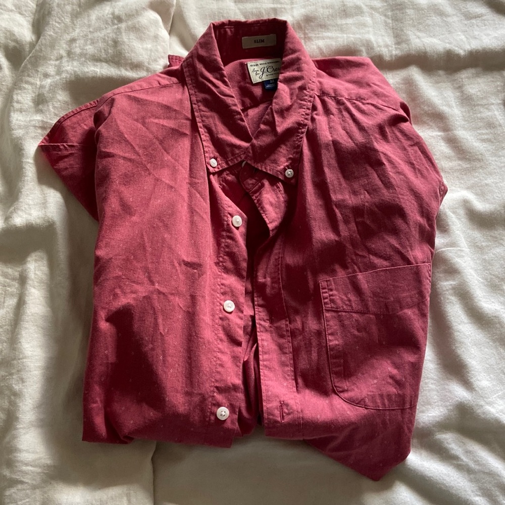 Dark pink/muted red dress shirt